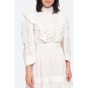 Sea New York Victoria White Ruffle Dress